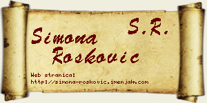 Simona Rošković vizit kartica